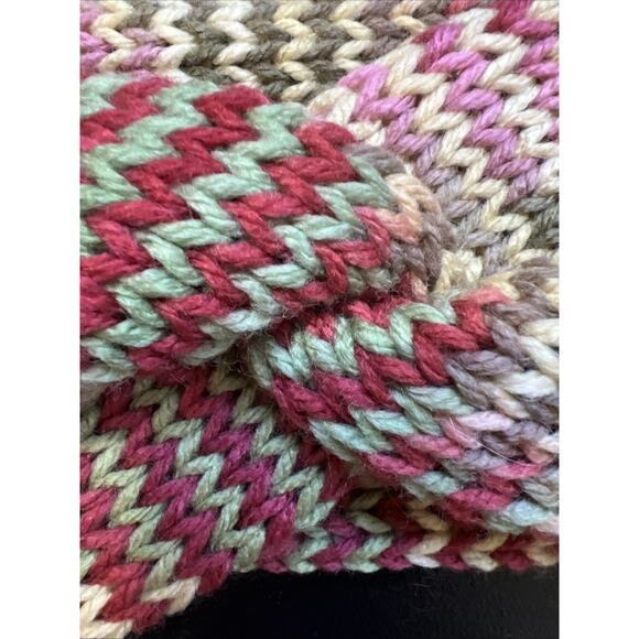 Headband Ear Warmer Womens Colorful Christmas Stripe Acrylic Knit Front Twist - Picture 4 of 4